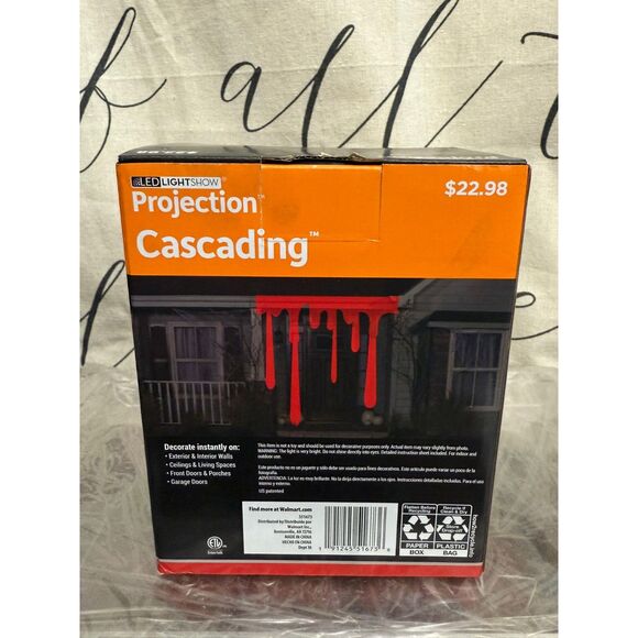 Cascading Red Blood Drip Light Halloween Prop Projection Yard Decoration Horror - Picture 4 of 9